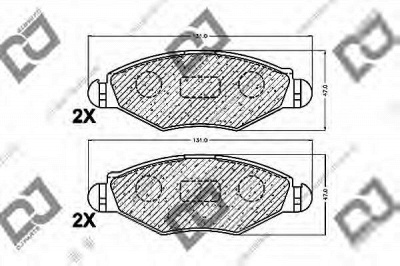 DJ PARTS bp1391 -  Комплект тормозных колодок, дисковый тормоз